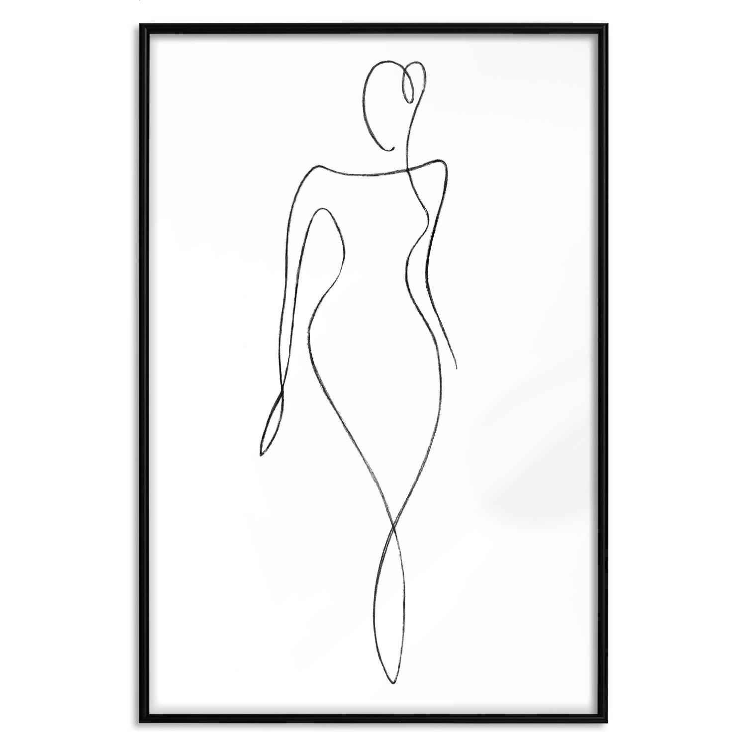 Set de poster Cintura de avispa: figura femenina lineal