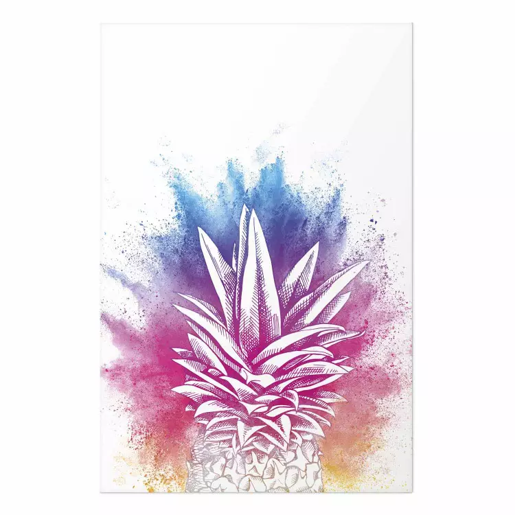 Poster Piña colorida: frutas tropicales en explosión