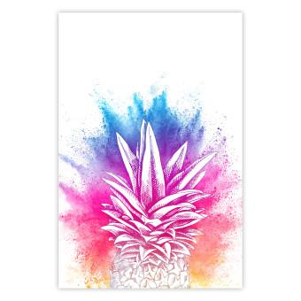 Set de poster Piña colorida: frutas tropicales en explosión