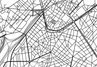 Cartel Mapa de Bruselas: mapa de ciudad belga