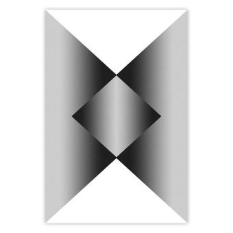Cartel Ángulos y luz - composición geométrica abstracta en blanco y negro