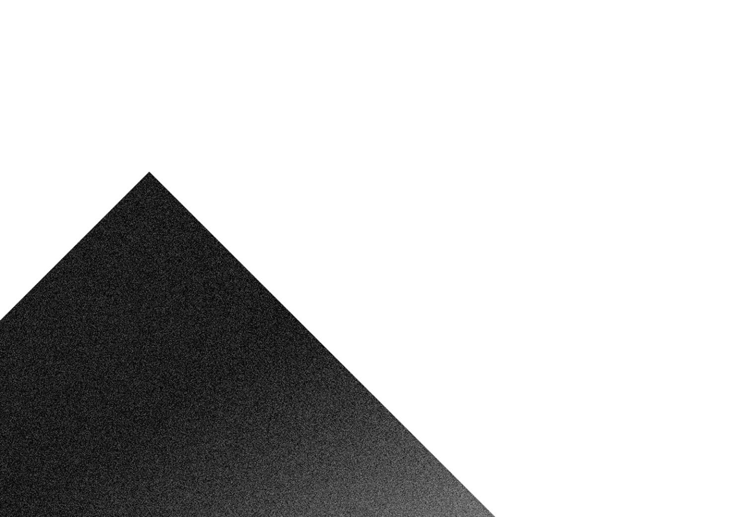 Poster Cruz sobre blanco - composición abstracta geométrica en blanco y negro