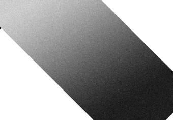Poster Cruz sobre blanco - composición abstracta geométrica en blanco y negro