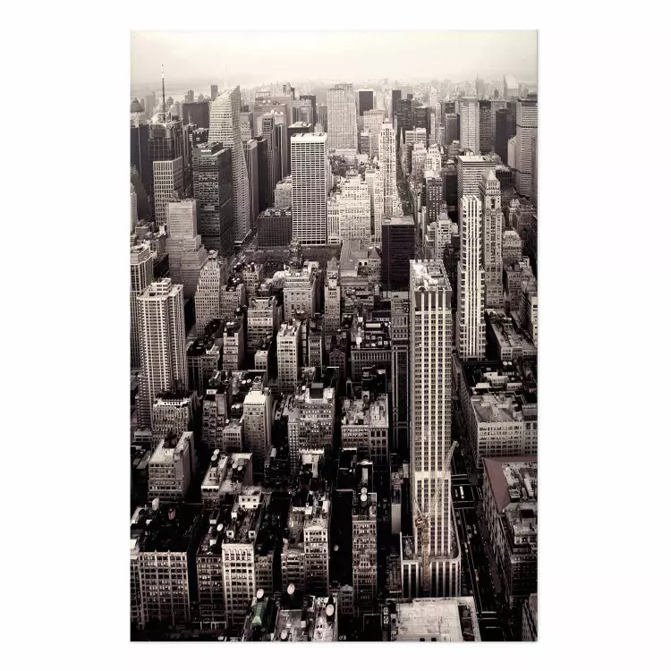 Manhattan seppia: arquitectura vista arriba