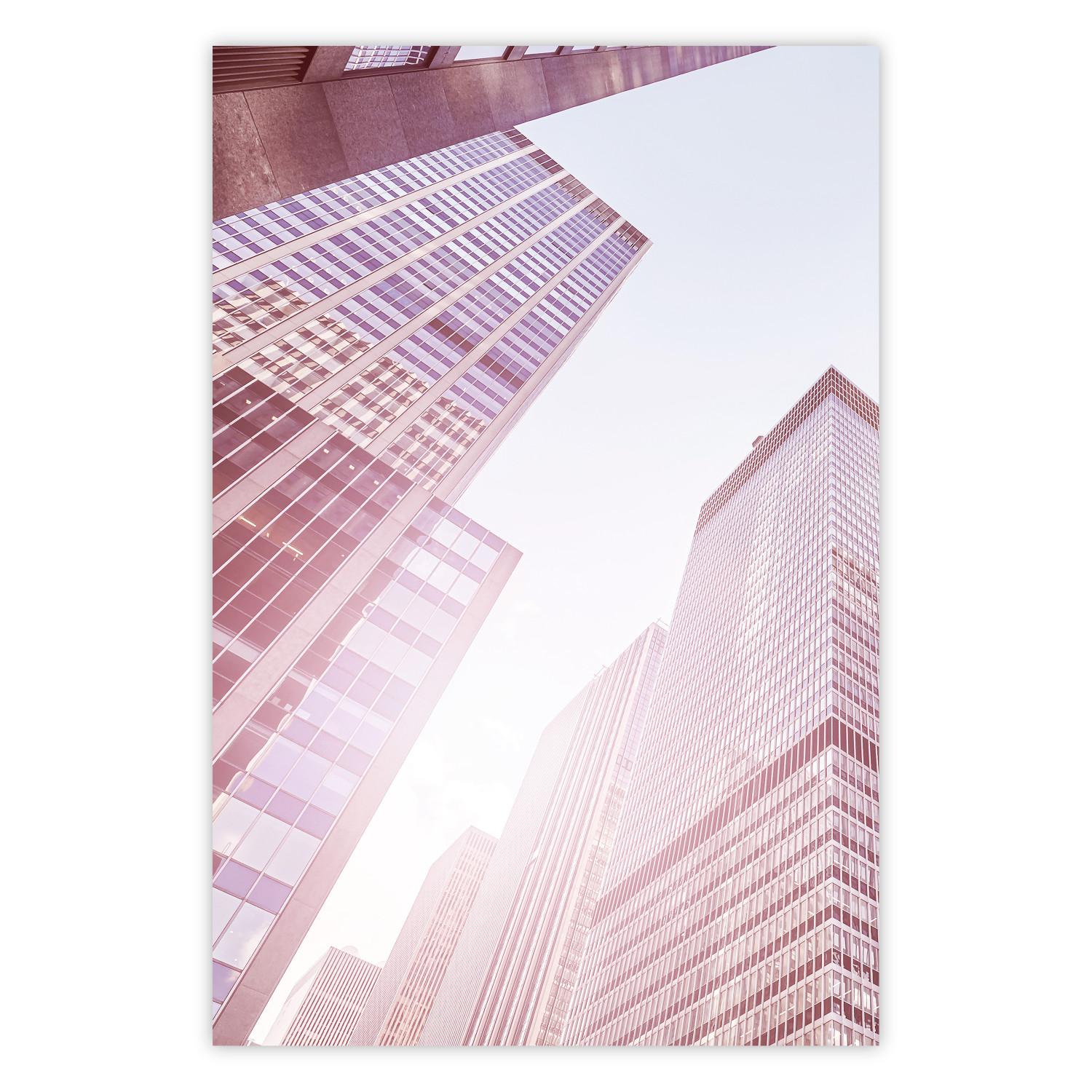 Poster Rascacielos oficinas vidrio en Manhattan