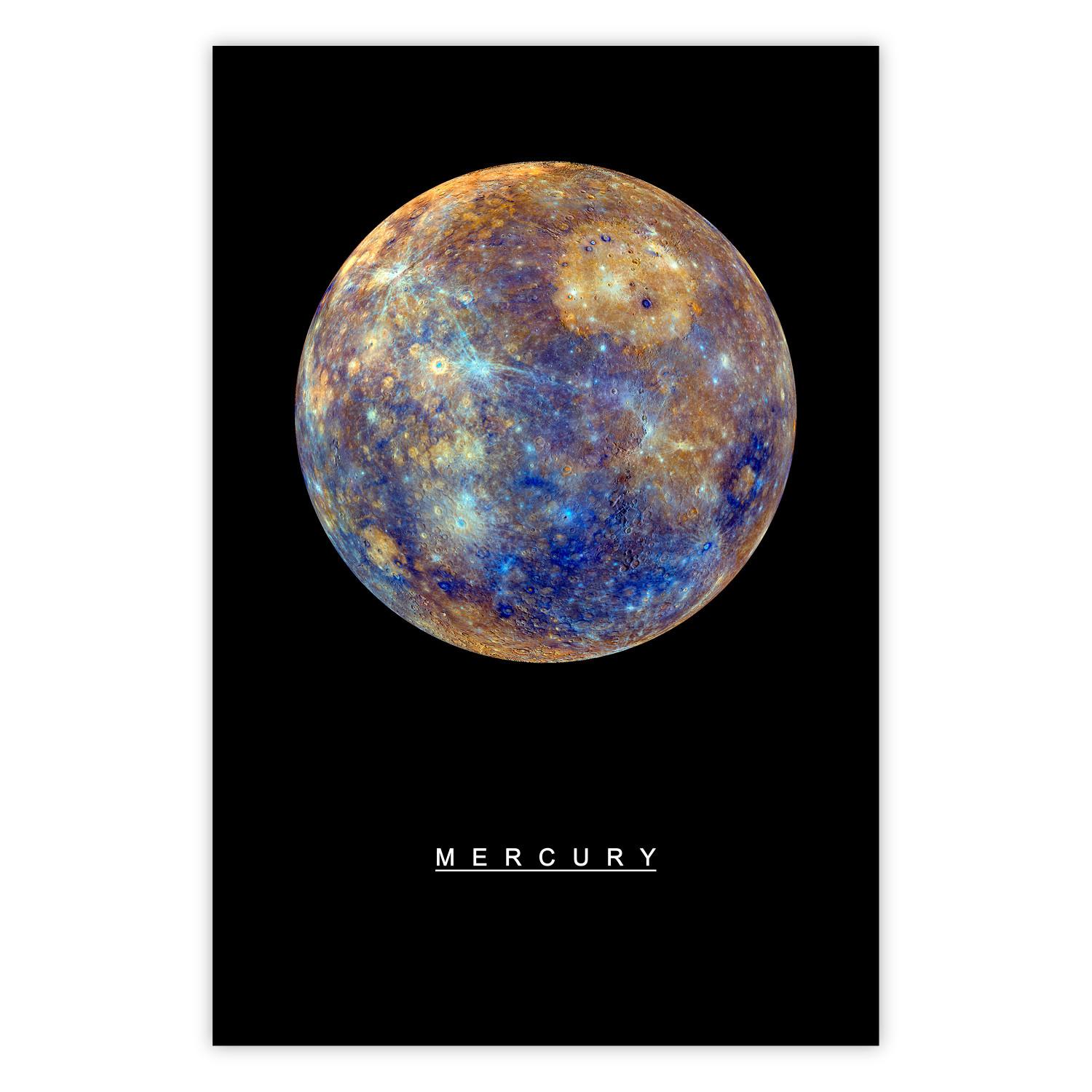 Póster Mercurio - planeta inscripción inglés, espacio