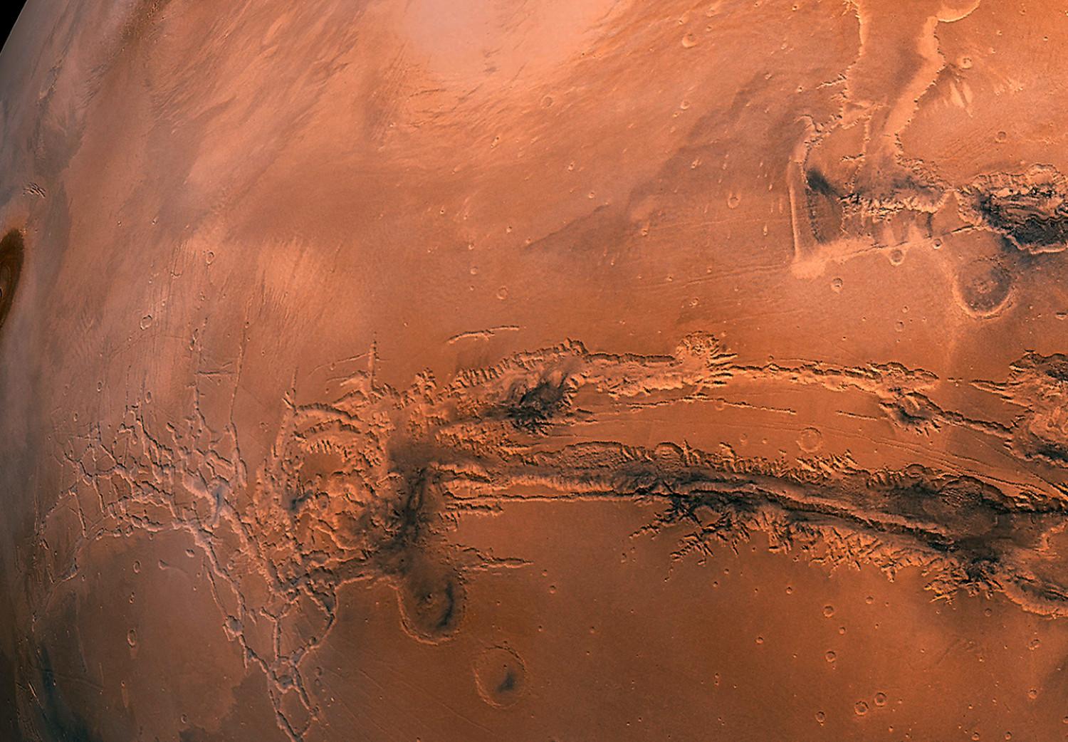 Póster Marte - inscripción inglés, planeta rojo