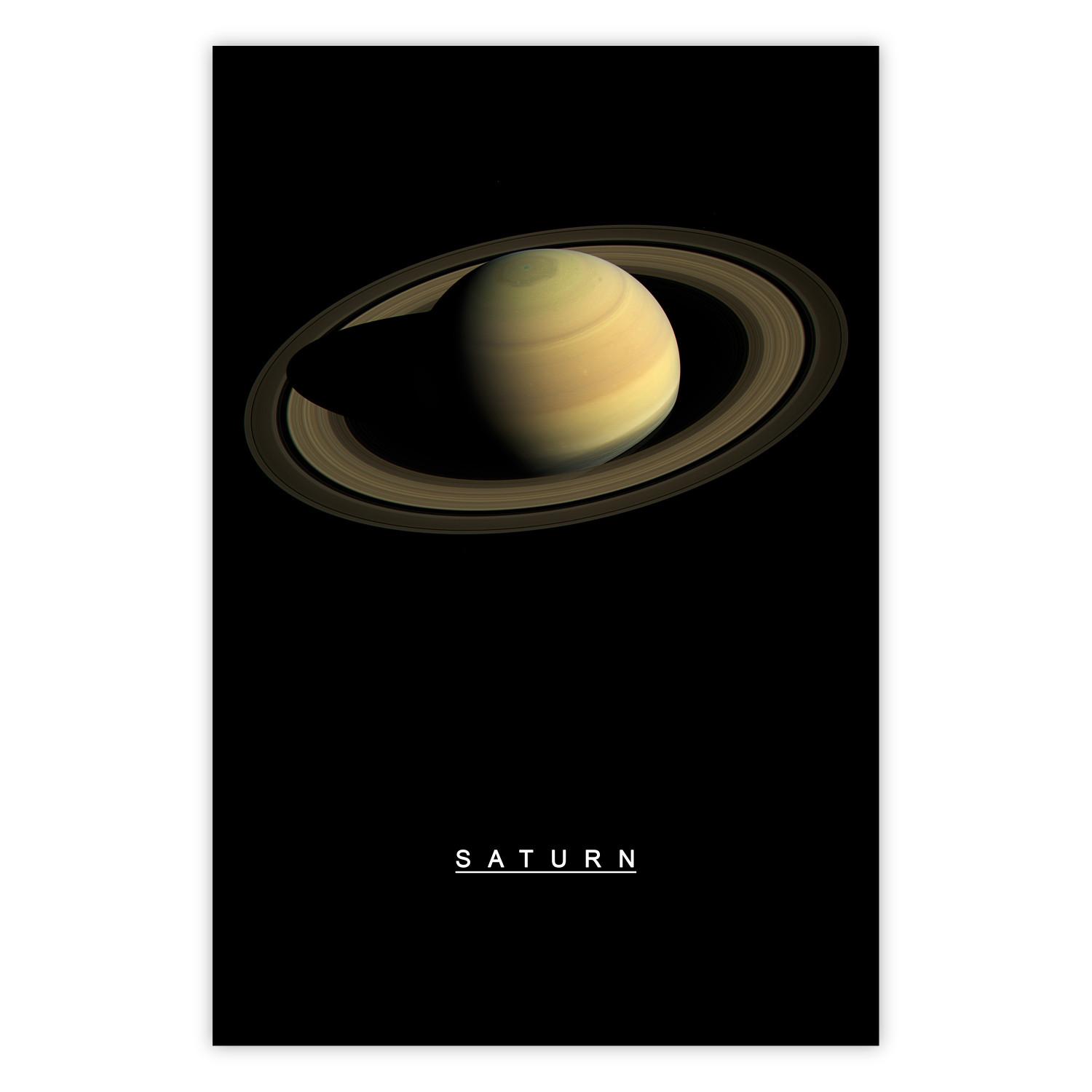 Poster Saturno: rey lunas, inscripciones inglés