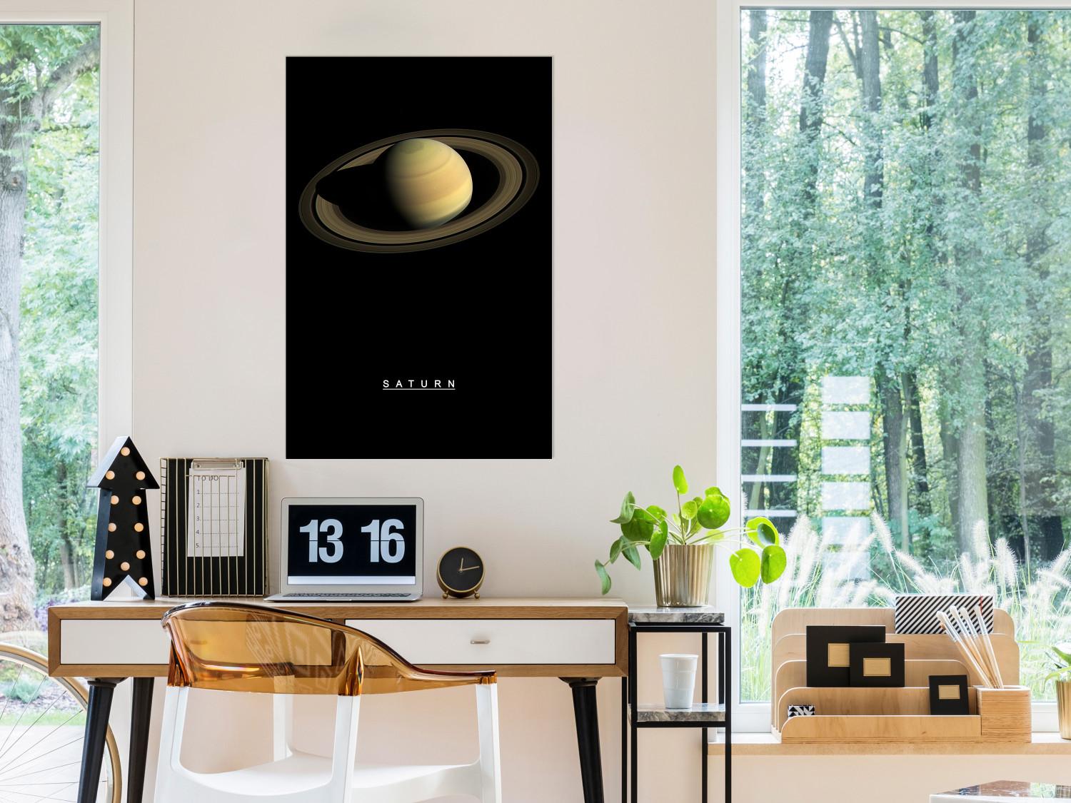 Poster Saturno: rey lunas, inscripciones inglés