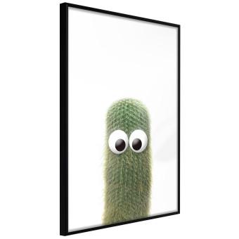 Amigo espinoso - ilustración divertida con una planta verde con ojos