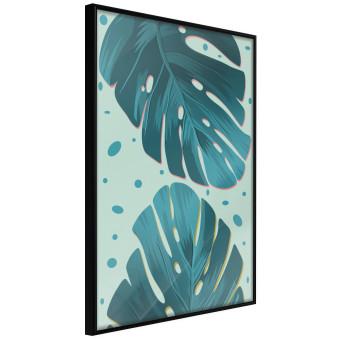 Set de poster Hojas rugosas: composición verde, agujeros tropicales