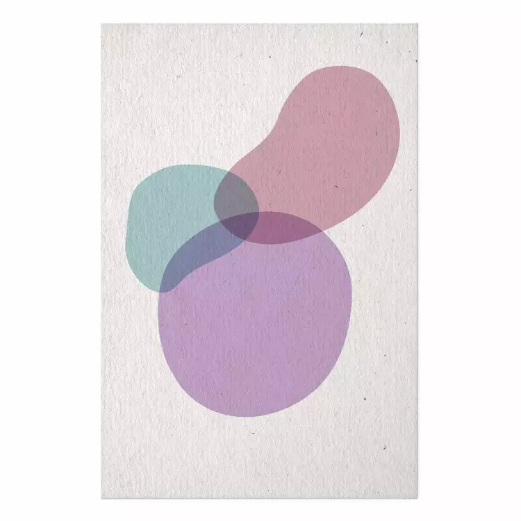 Poster Una mezcla de colores - abstracción con formas irregulares coloreadas