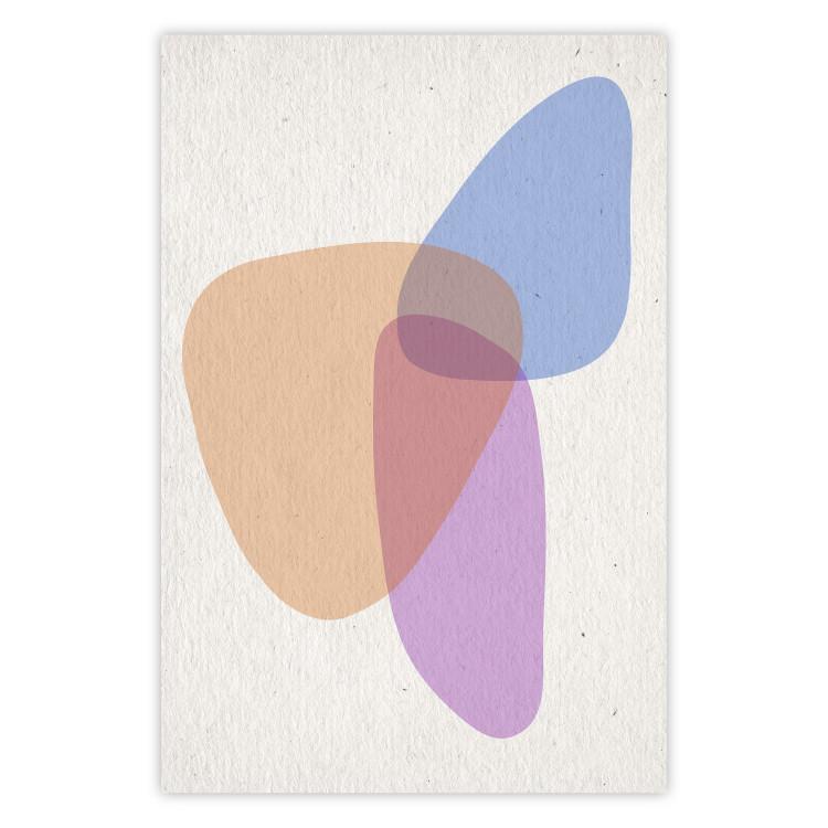 Parte común: abstracción en beige con formas irregulares coloreadas