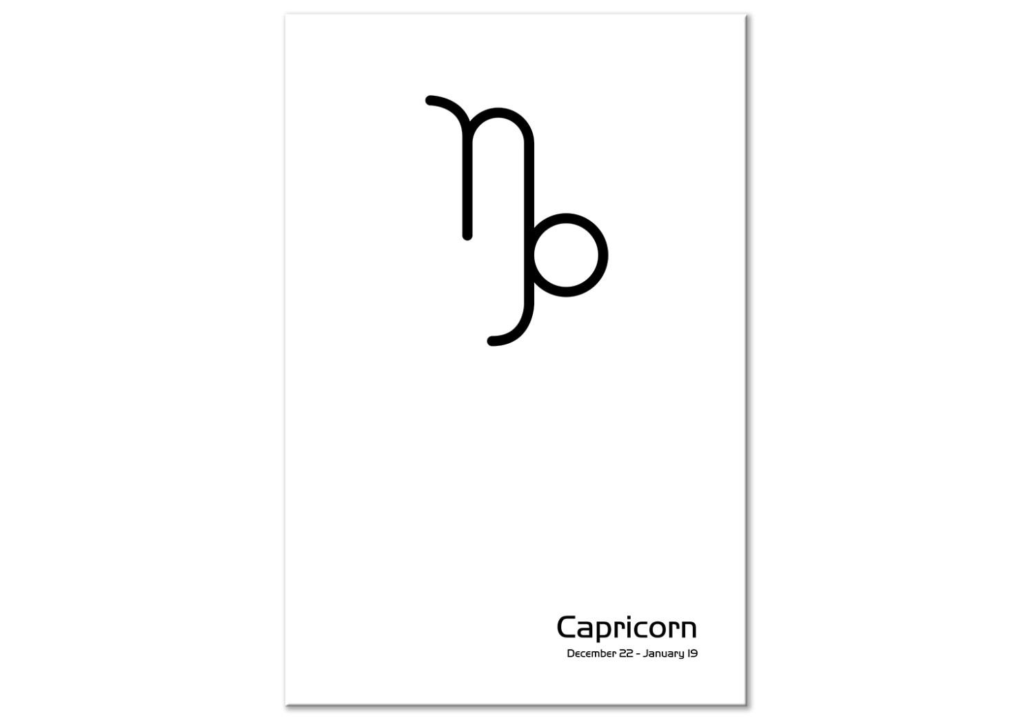 Cuadro Capricornio - gráficos modernos con letras negras