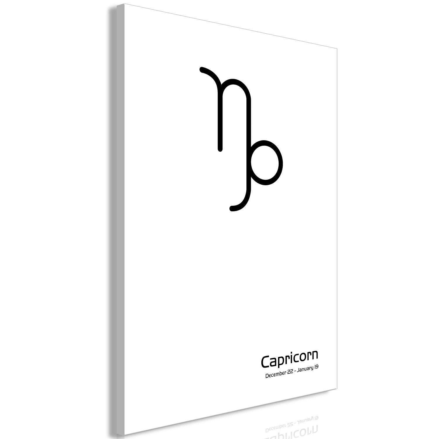 Cuadro Capricornio - gráficos modernos con letras negras