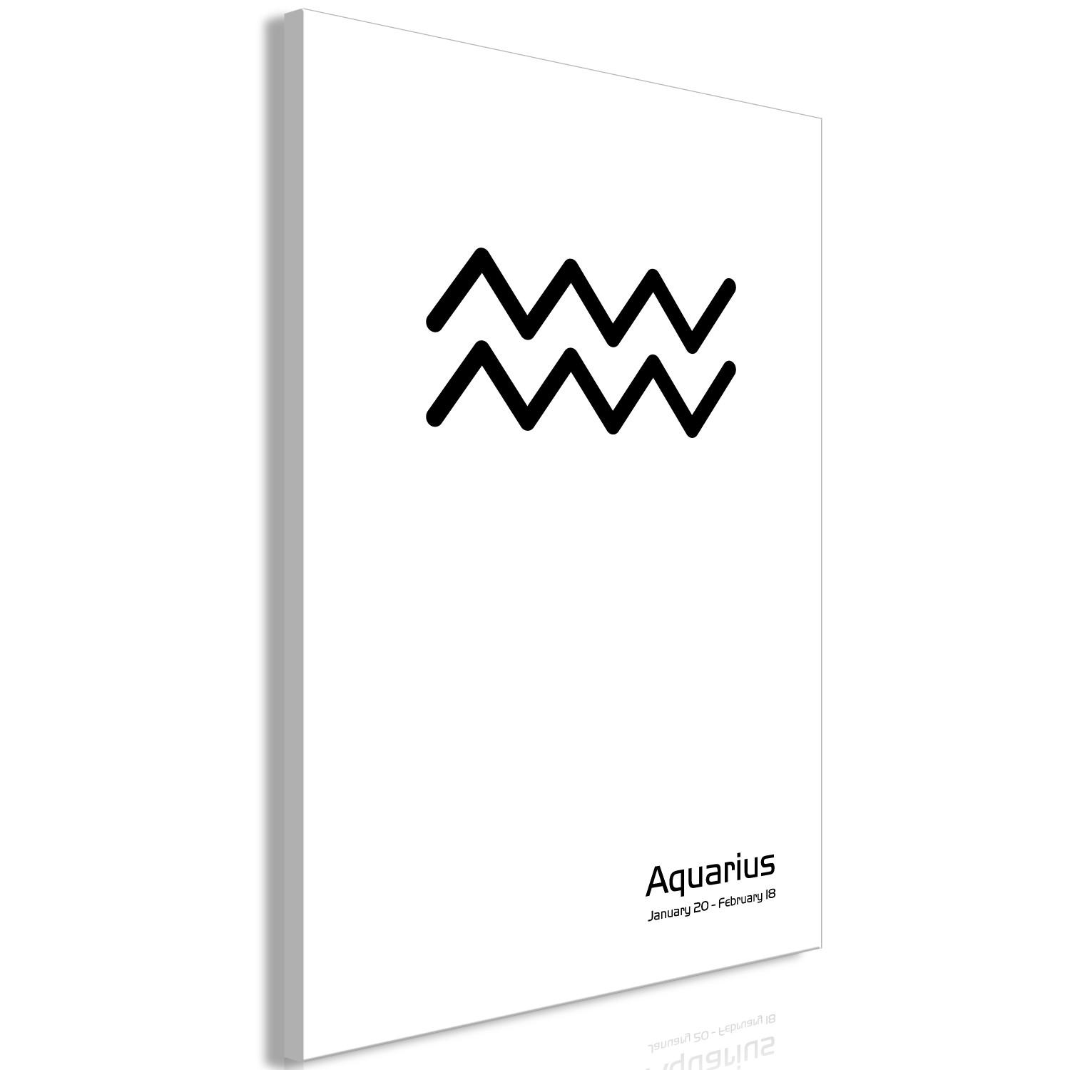 Cuadro Acuario - gráfico con leyenda sobre fondo blanco