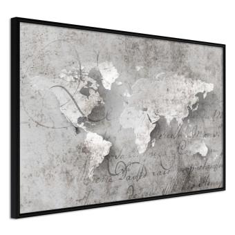 Mundo de poesía - mapa mundial abstracto vintage