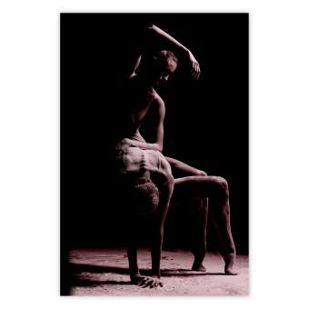 Poster Ballet en la arena - personas bailando en fondo oscuro