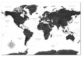 Cuadro Formas Continentales (1 pieza) - Mapa Mundial con Geometría Abstracta