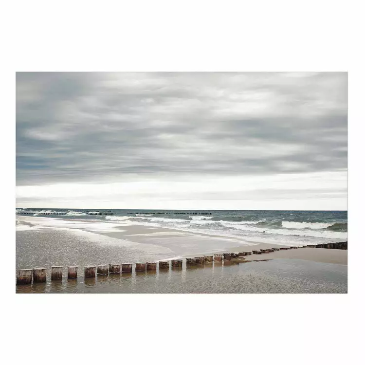 Mar Báltico - paisaje escandinavo de playa y olas
