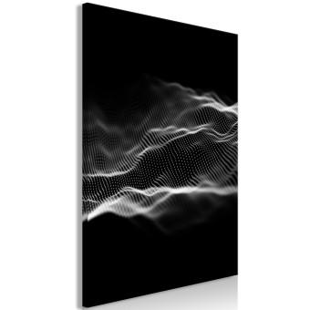 Cuadro decorativo Onda sonora (1 pieza) - visualización en blanco y negro de la música