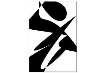 Cuadro moderno Juego de formas (1 pieza) - composición abstracta en blanco y negro