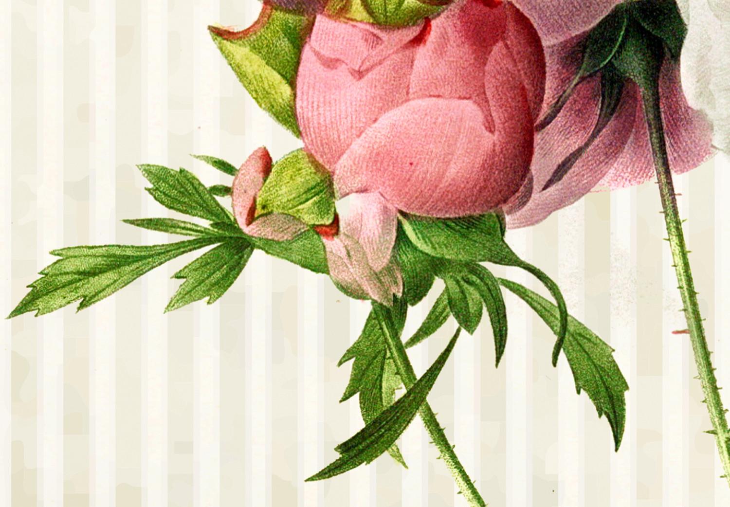 Cuadro Rosas Coloridas (1 pieza) - Inspiración Floral Retro en Colores Vivos