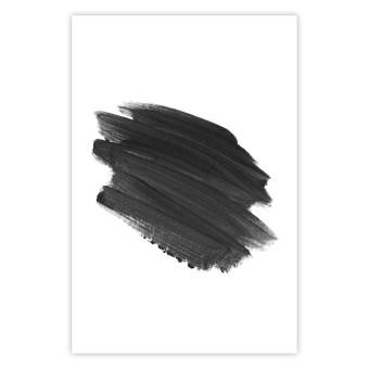 Poster Pintura negra - composición simple en blanco y negro