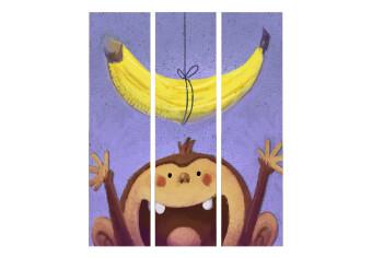 Biombo barato Plátano - plátano cuerda mono gracioso tratando atraparlo