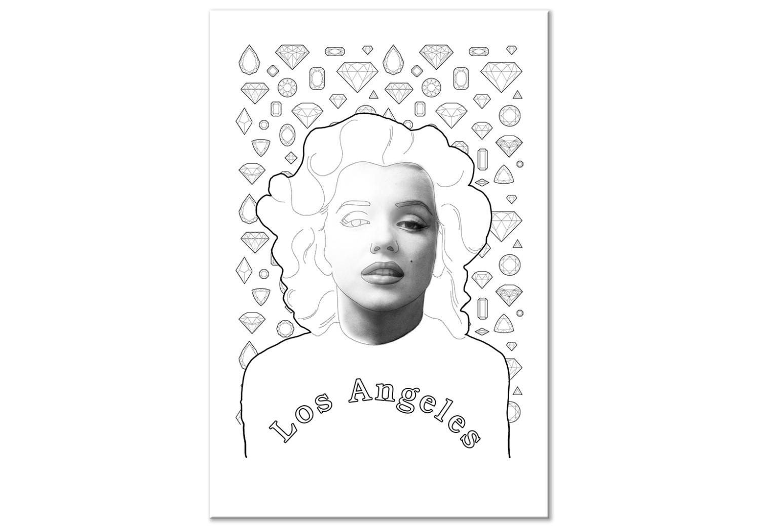 Cuadro Marilyn Monroe - la estrella del arte pop sobre un fondo de diamantes