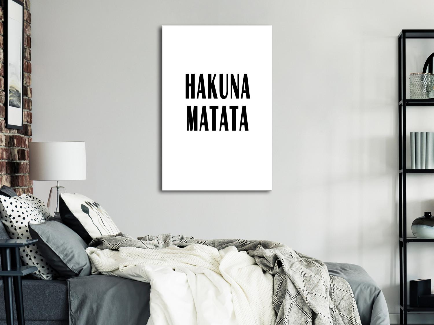 Cuadro decorativo Texto - Hakuna Matata - la cita icónica en versión minimalista
