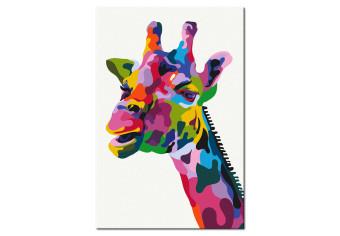 Cuadro para pintar con números Colourful Giraffe