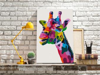 Cuadro para pintar con números Colourful Giraffe