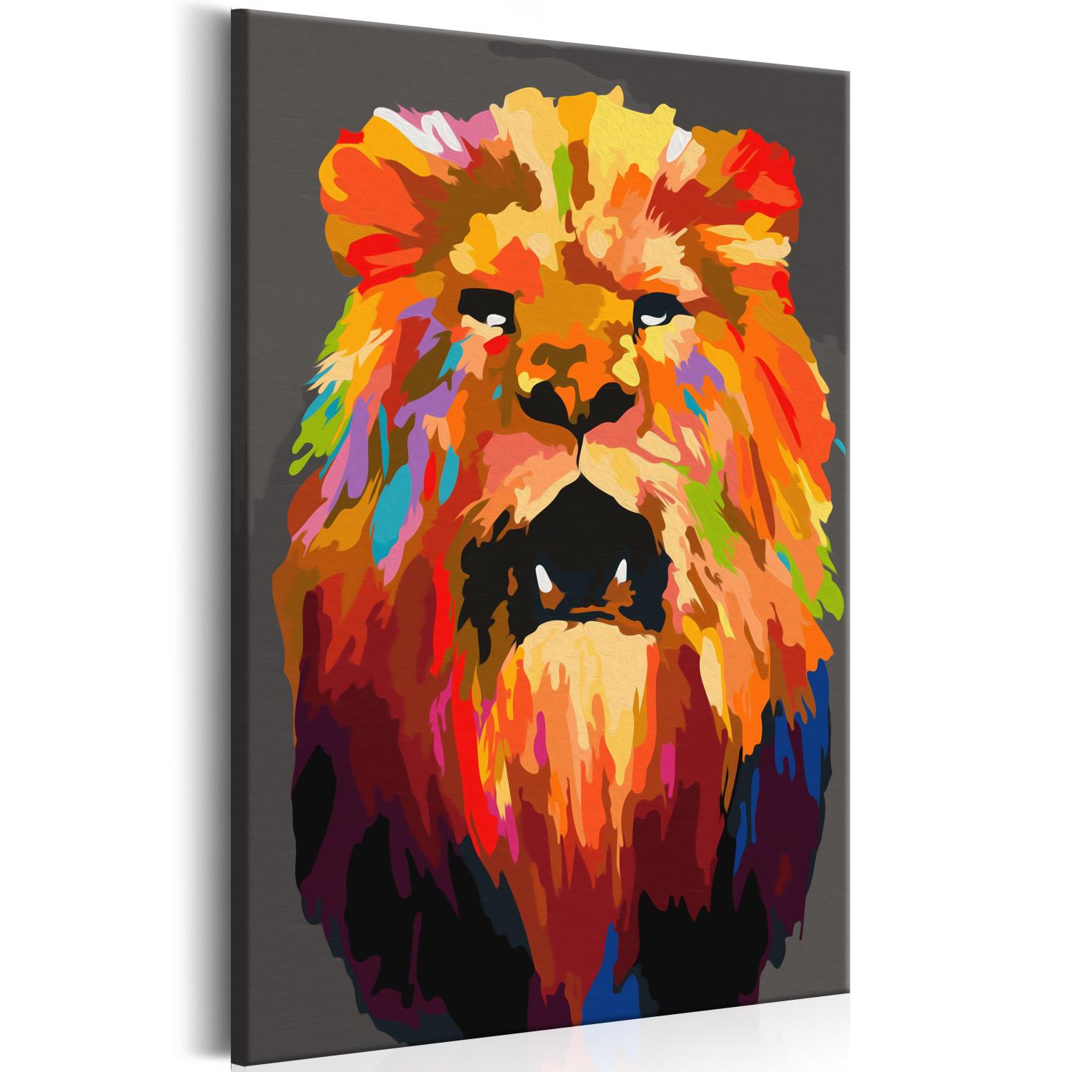 Cuadro numerado para pintar Colourful Lion (Small)