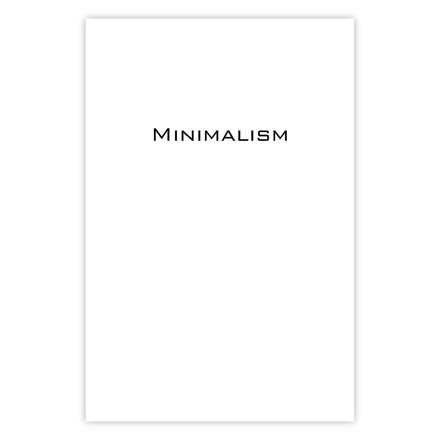 Poster Minimalismo: simple blanco y negro, inscripción inglés