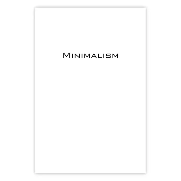 Poster Minimalismo: simple blanco y negro, inscripción inglés