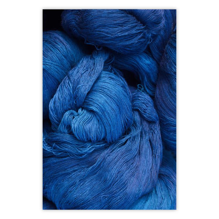 Hilo azul: invierno con lana azul navy
