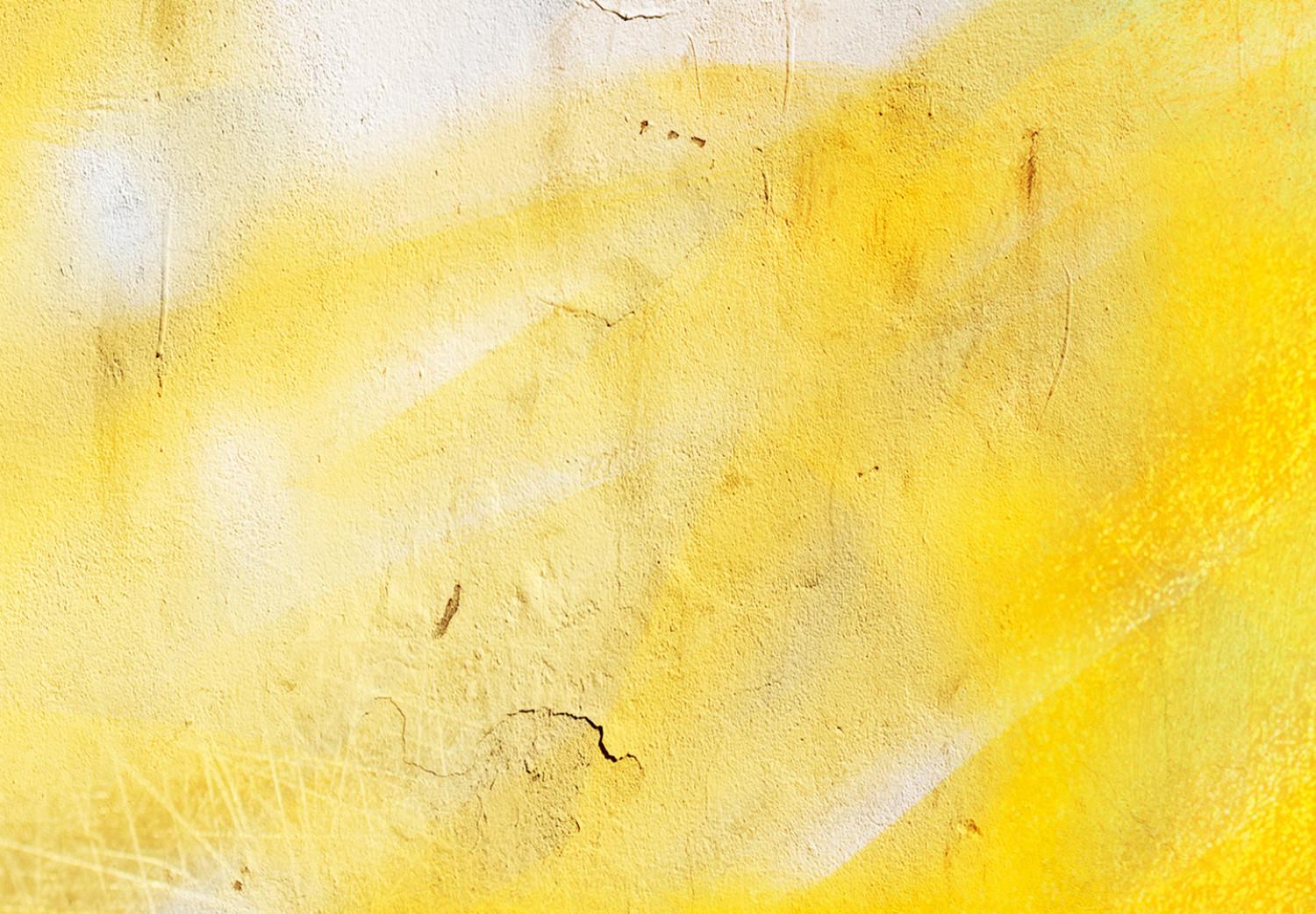 Cuadro moderno Pintado con el corazón (1 parte) - arte del amor en tonos amarillos