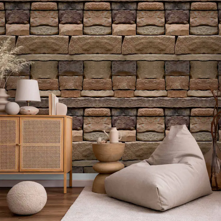 Papel Pintado Mural De Piedra Rugosa