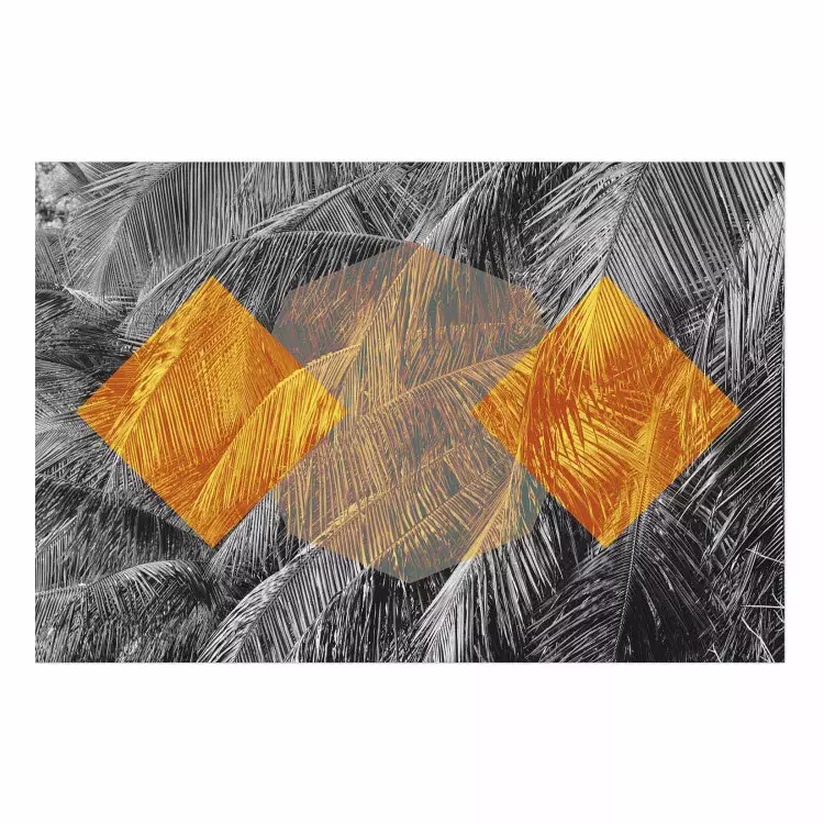 Set de poster Forma exótica: geométricas con palmeras