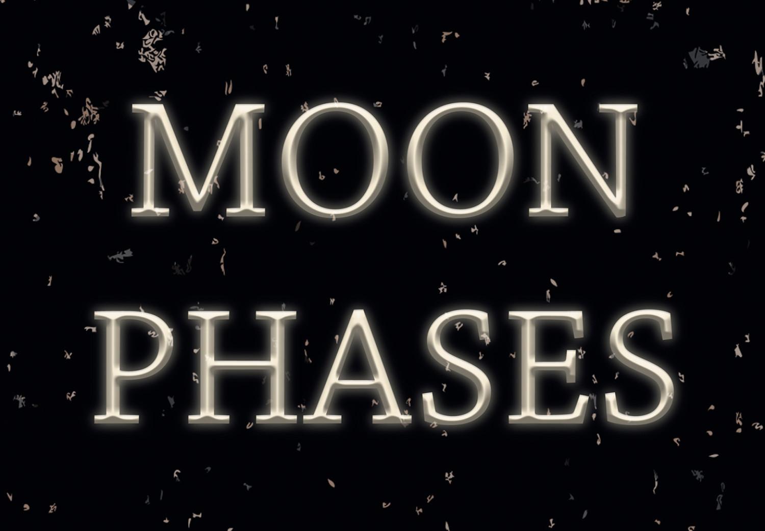 Póster Ciclo lunar: fases con subtítulos
