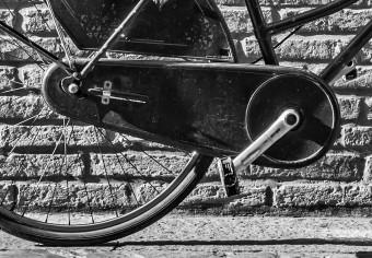Cartel Bicicleta italiana: blanco y negro