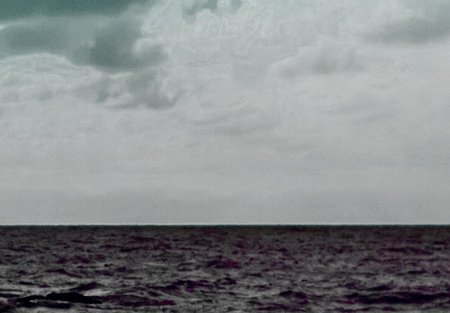 Cuadro decorativo Nubes sobre el mar (1 parte) - cielo turquesa reflejado en el agua