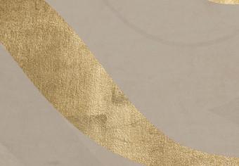 Cuadro moderno 23 - número dorado con acabado abstracto sobre fondo marrón