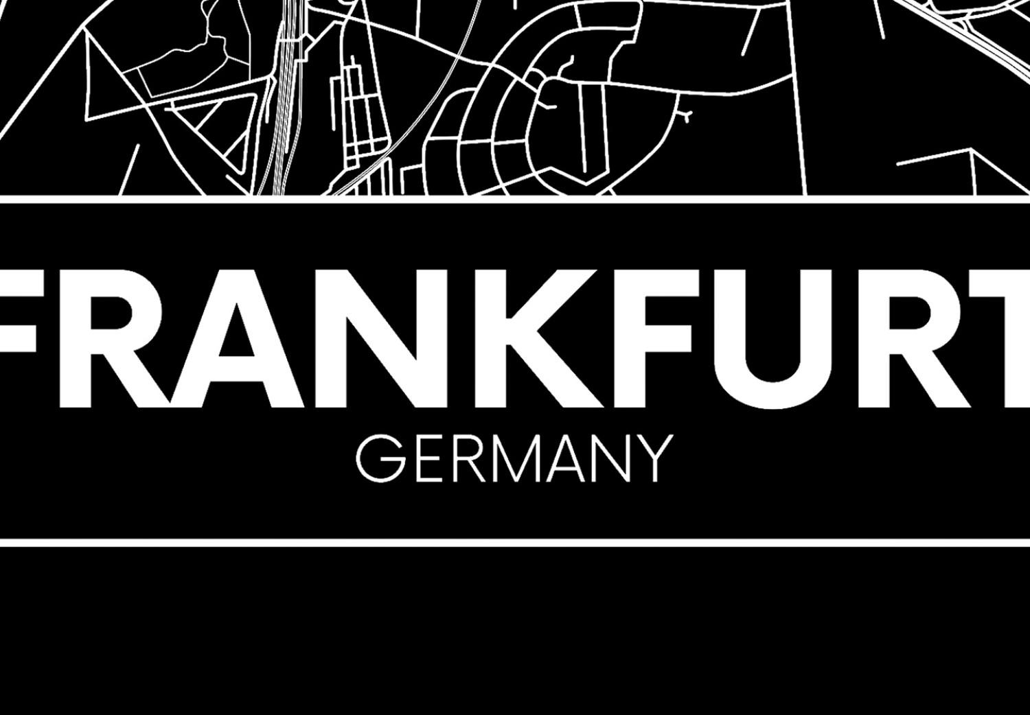 Cuadro moderno Dark Map of Frankfurt (1 Part) Vertical