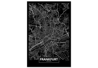 Cuadro moderno Dark Map of Frankfurt (1 Part) Vertical