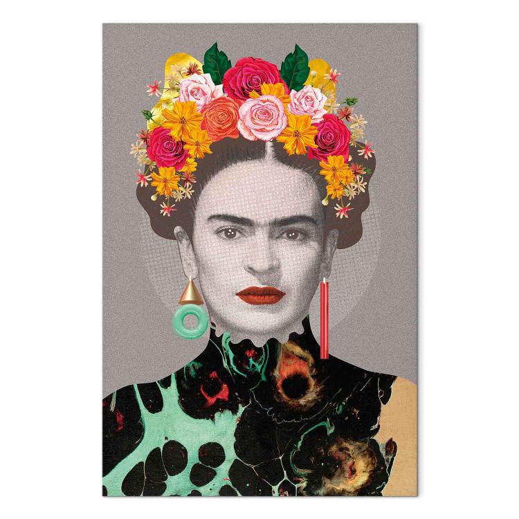 Retrato floral de mujer (1 parte) - elementos coloridos de la figura