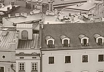 Cuadro Iglesia de San Adalberto - símbolo de la ciudad de Cracovia en sepia