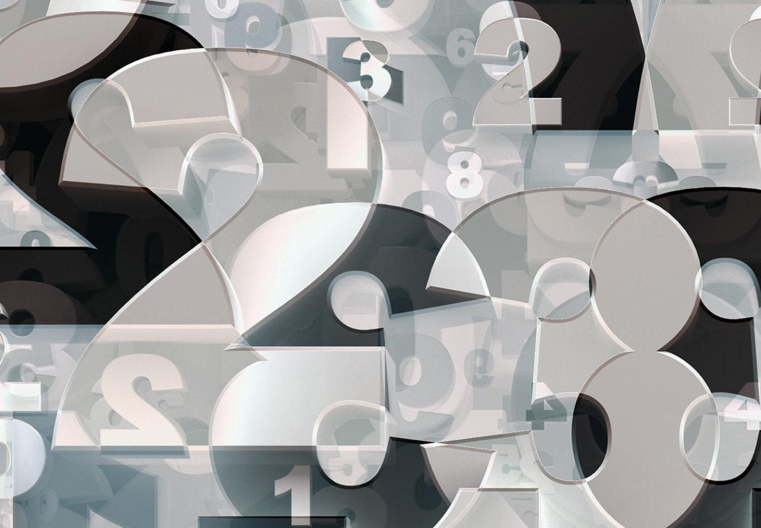 Cuadro decorativo Magia de los números - composición abstracta de números con efecto 3D
