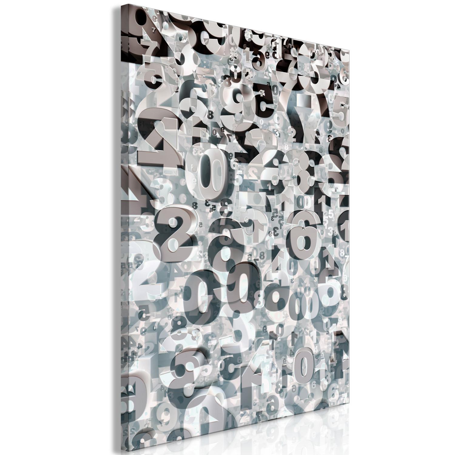 Cuadro decorativo Magia de los números - composición abstracta de números con efecto 3D